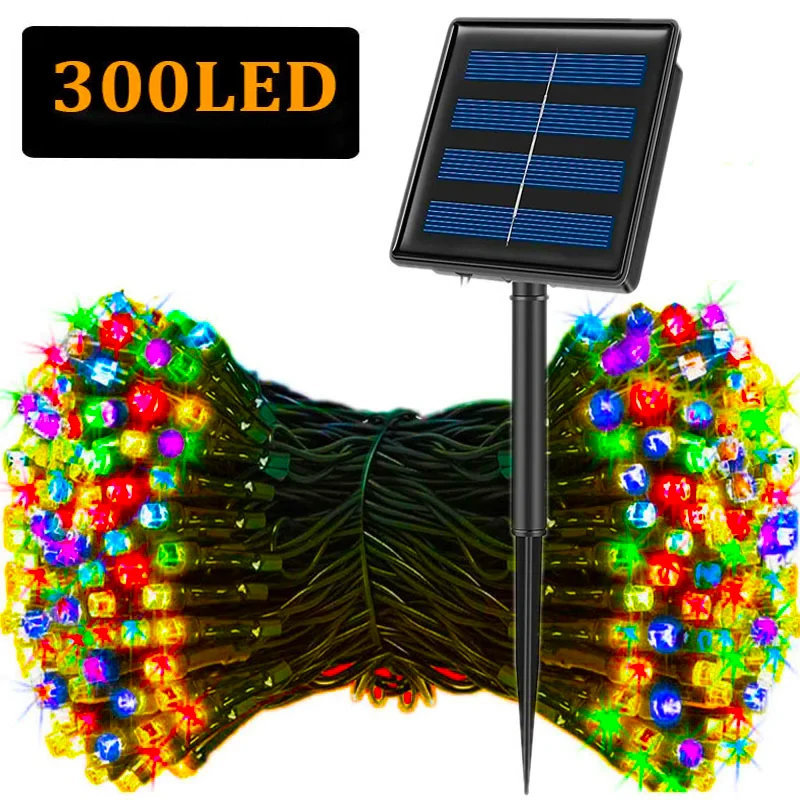 Outdoor Solar Power Xmas Lights - LED Solar String Lights 30/100/300LED 8