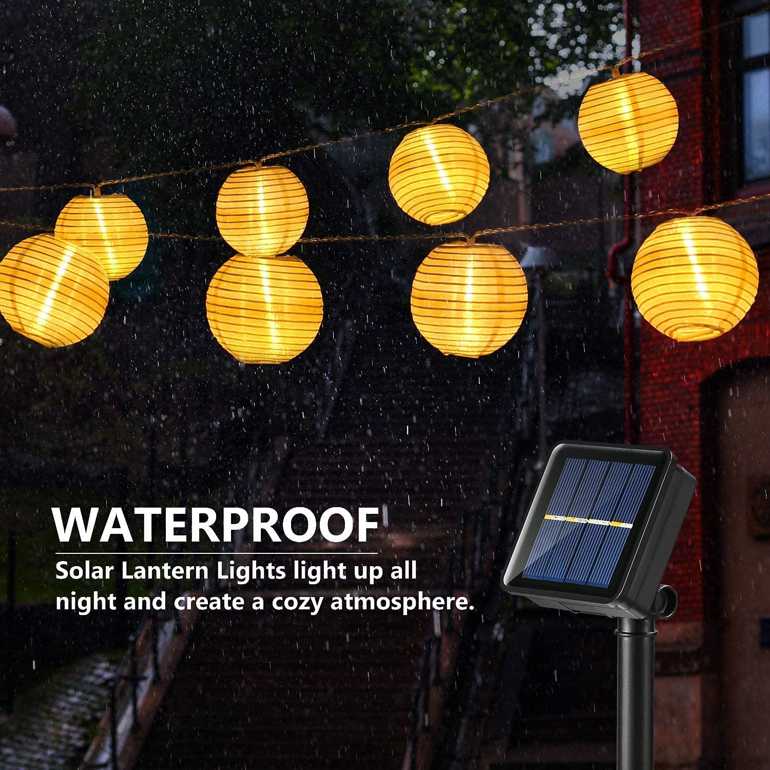 Waterproof Lantern Solar Strin – обзор и цена Outdoor Power For Christmas Lights