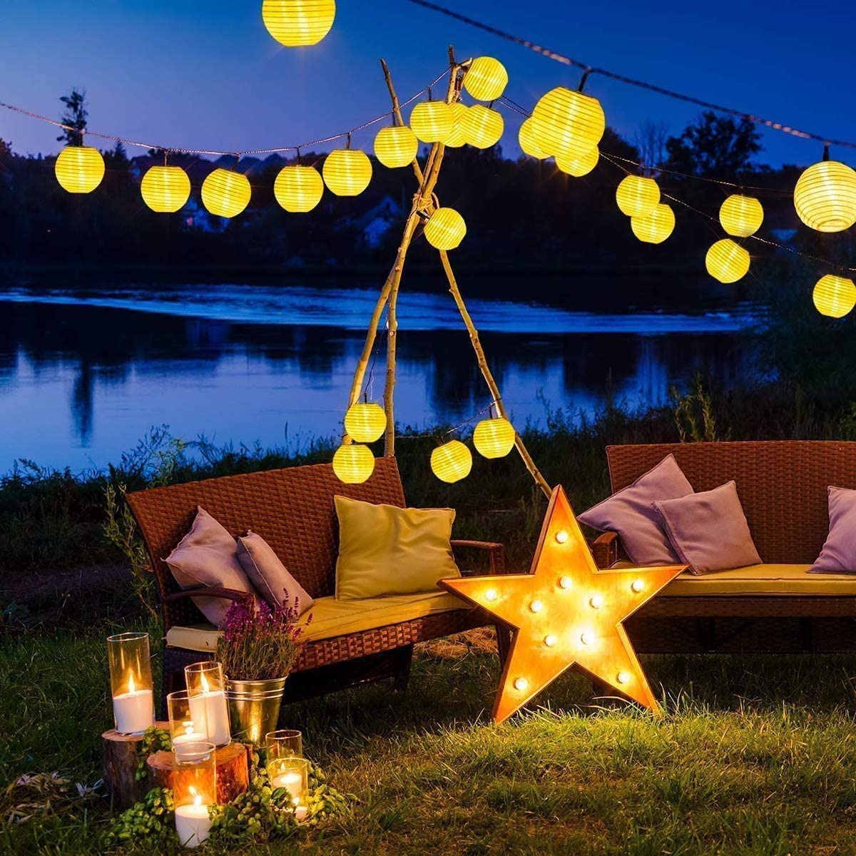 Waterproof Lantern Solar Strin – обзор и цена Outdoor Power For Christmas Lights
