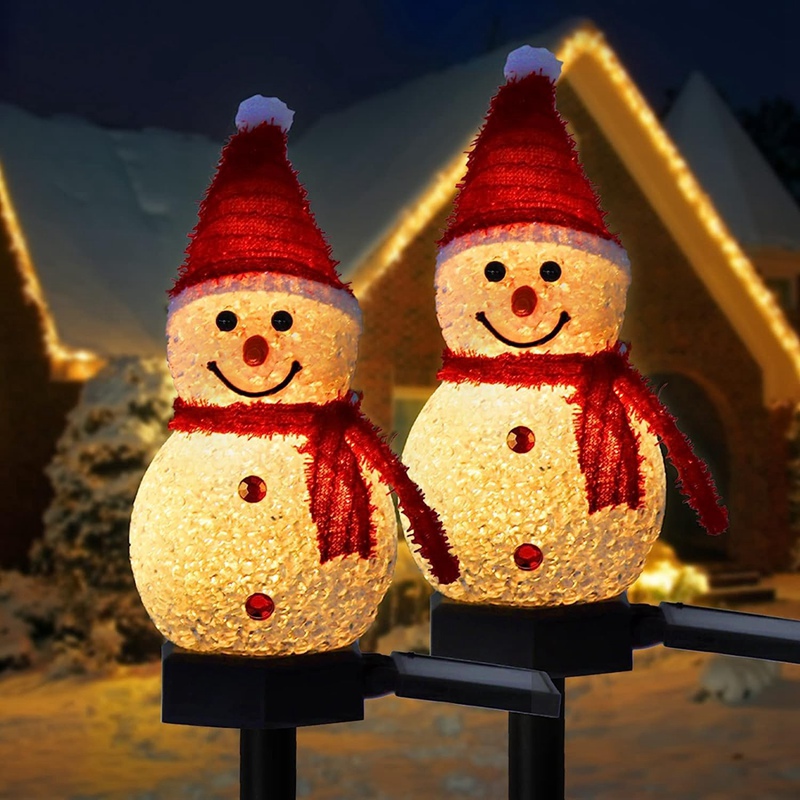 LED Snowman Solar Garden Light – обзор и цена Outdoor Solar Power Xmas Lights