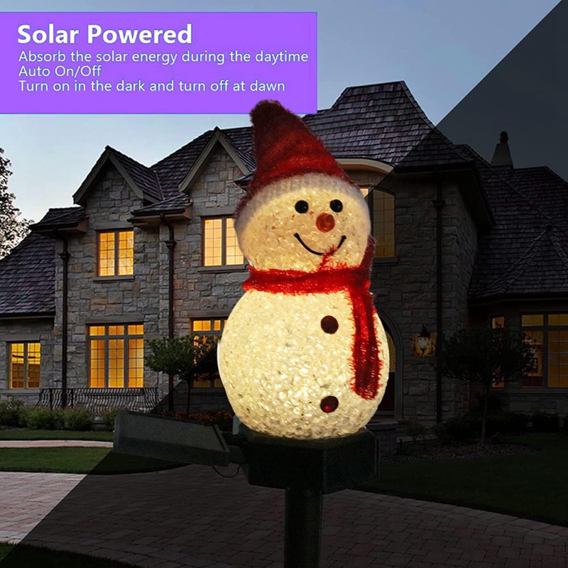 LED Snowman Solar Garden Light – обзор и цена Outdoor Solar Power Xmas Lights
