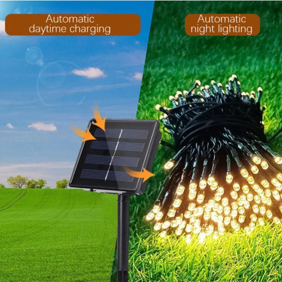 7M Solar Camping Decorative 8  – обзор и цена Outdoor Solar Power Xmas Lights
