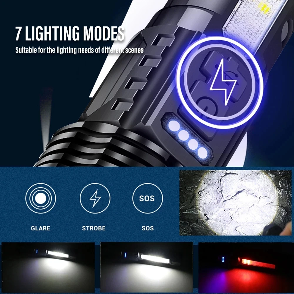 Powerful LED Flashlight Rechar – обзор и цена Outdoor Power For Camping