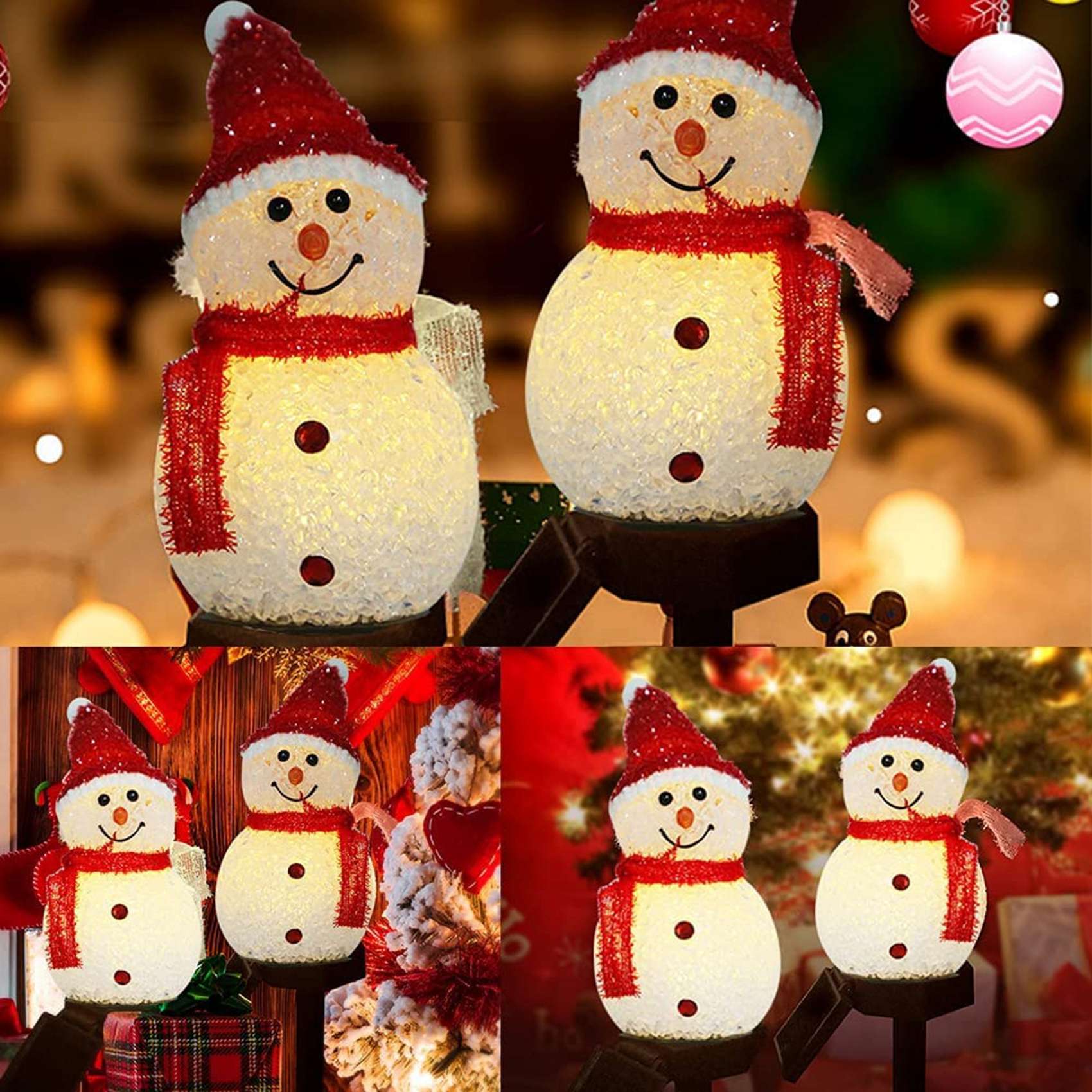PZHI-Snowman Solar Lights Chri – обзор и цена Outdoor Solar Power Xmas Lights
