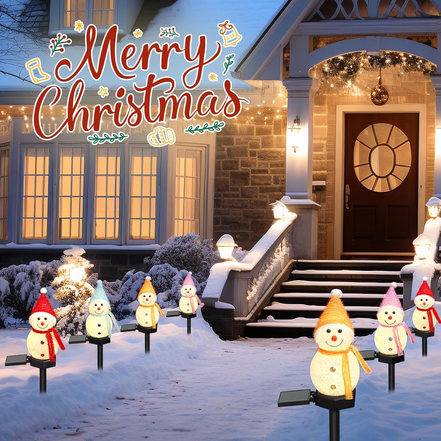 LED Snowman Solar Garden Light – обзор и цена Outdoor Solar Power Xmas Lights