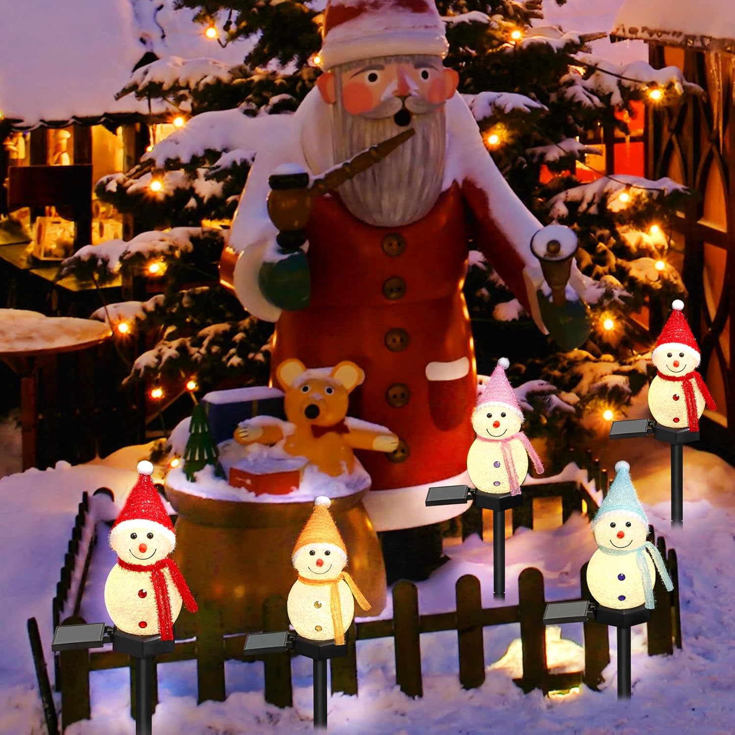 LED Snowman Solar Garden Light – обзор и цена Outdoor Solar Power Xmas Lights