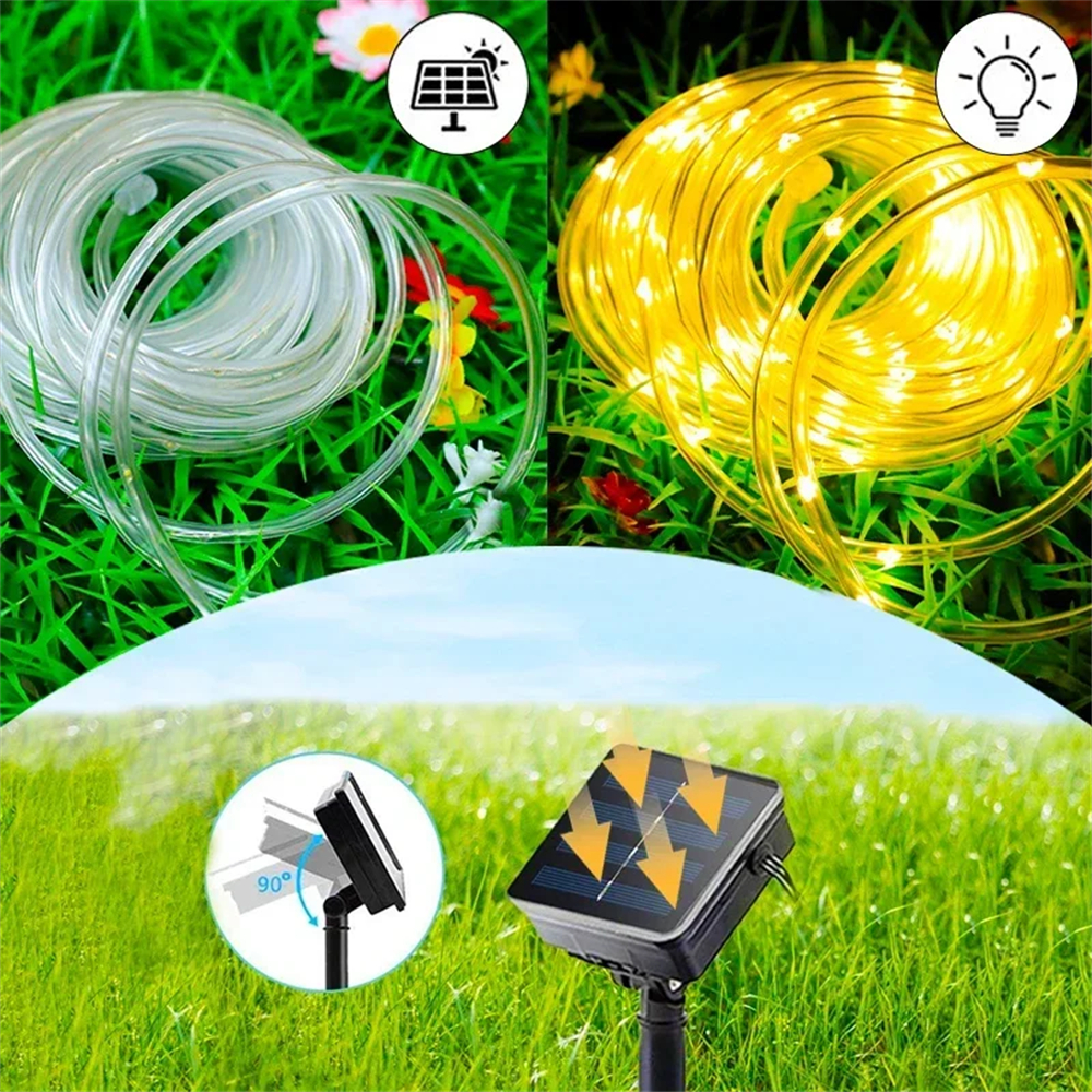 LED Solar Strip Rope Tube Fair – обзор и цена Outdoor Power For Christmas Lights