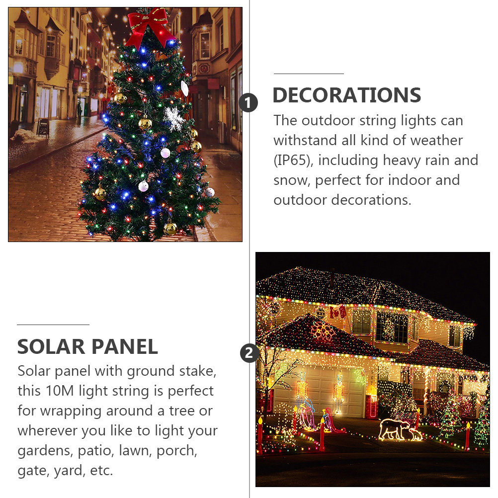 2 Sets Christmas Decor Outdoor – обзор и цена Outdoor Solar Power Xmas Lights
