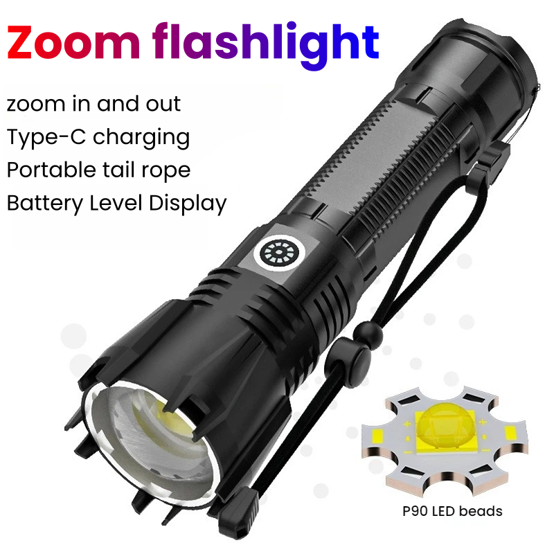 High-power P90 LED Flashlight  – обзор и цена Outdoor Power For Camping