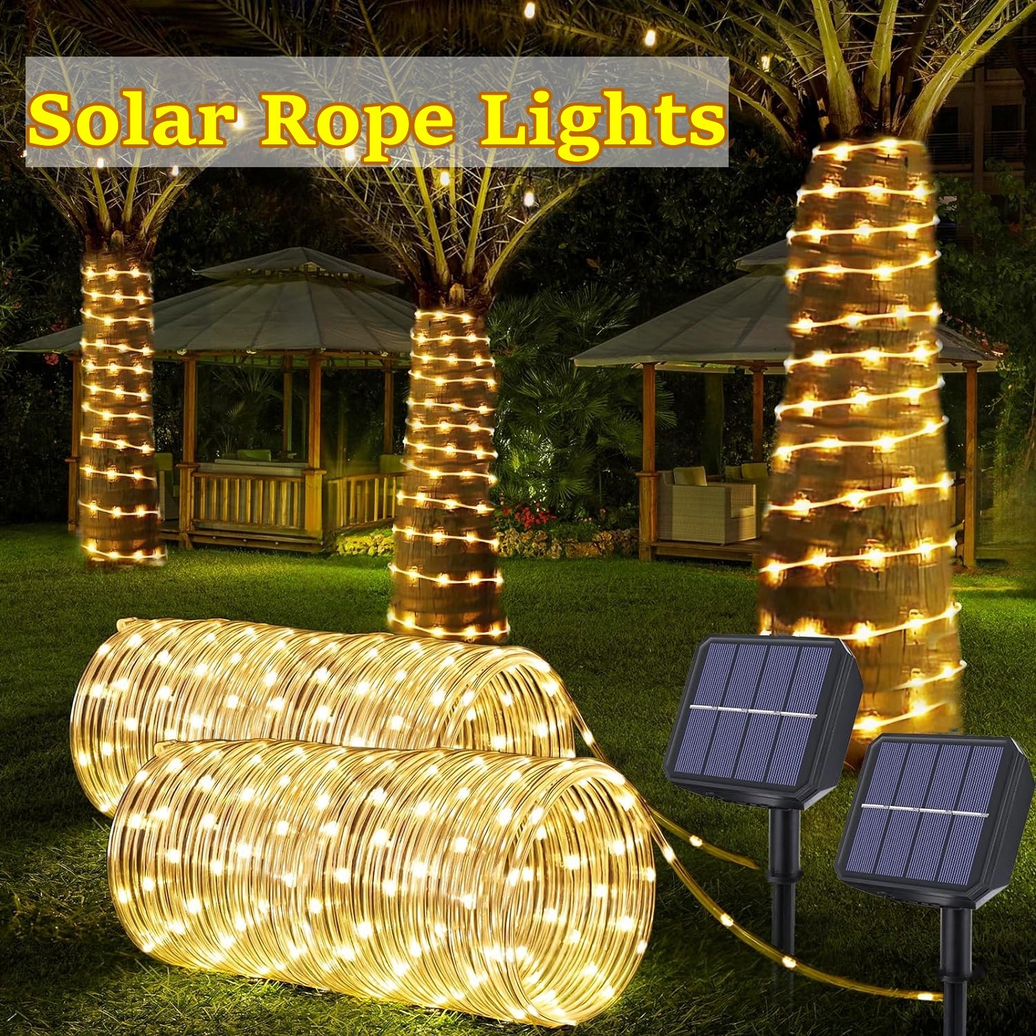 LED Solar Strip Rope Tube Fair – обзор и цена Outdoor Power For Christmas Lights