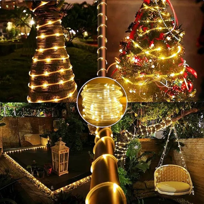 LED Solar Strip Rope Tube Fair – обзор и цена Outdoor Power For Christmas Lights