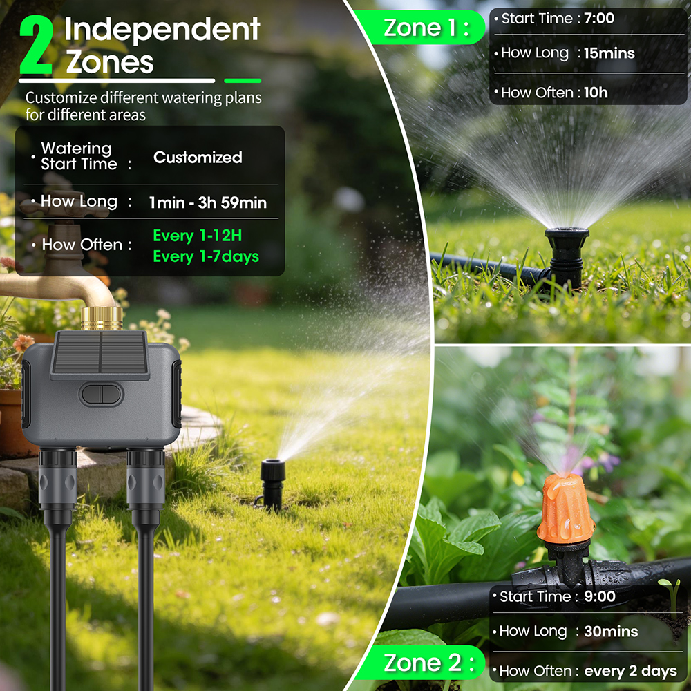 Solar-Powered WiFi Irrigation  – обзор и цена Power Zone Outdoor Timer
