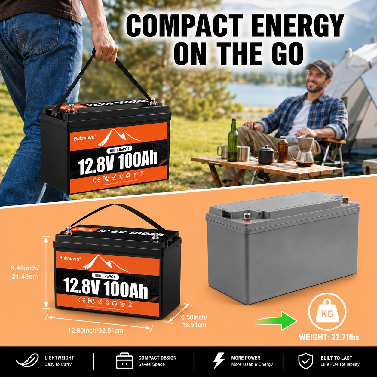 12V/12.8V 100Ah LiFePO4 Batter – обзор и цена Outdoor Power Group
