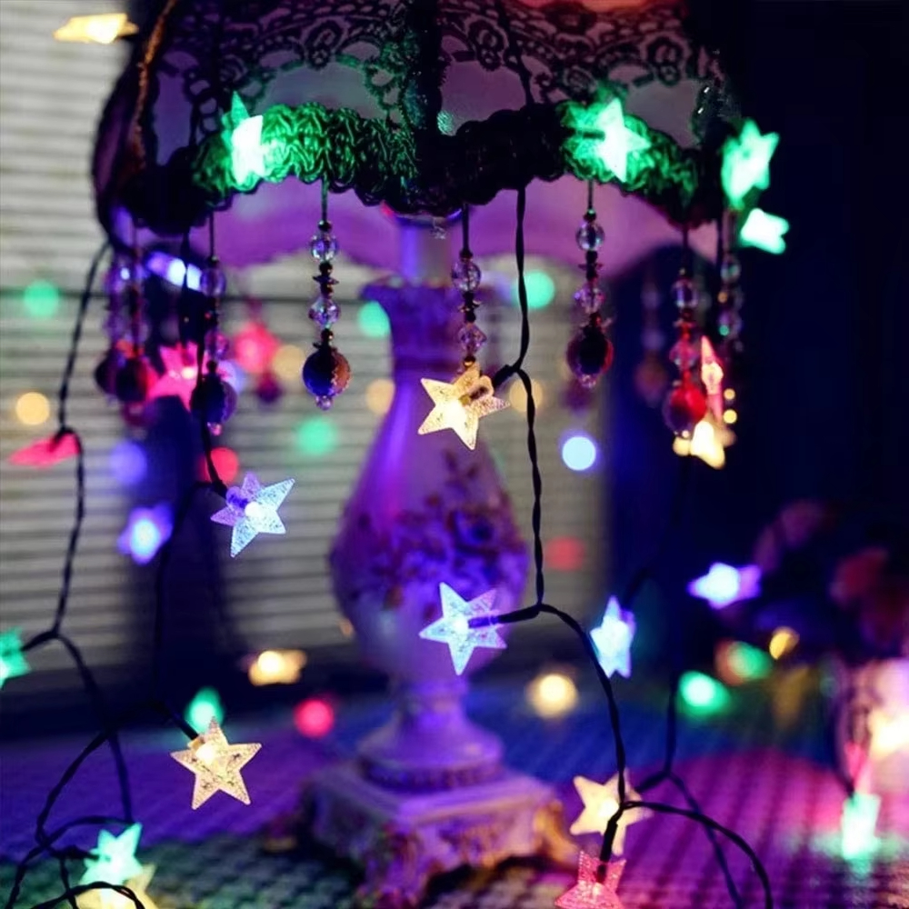 Outdoor Solar Powered Star Str – обзор и цена Outdoor Solar Power Xmas Lights