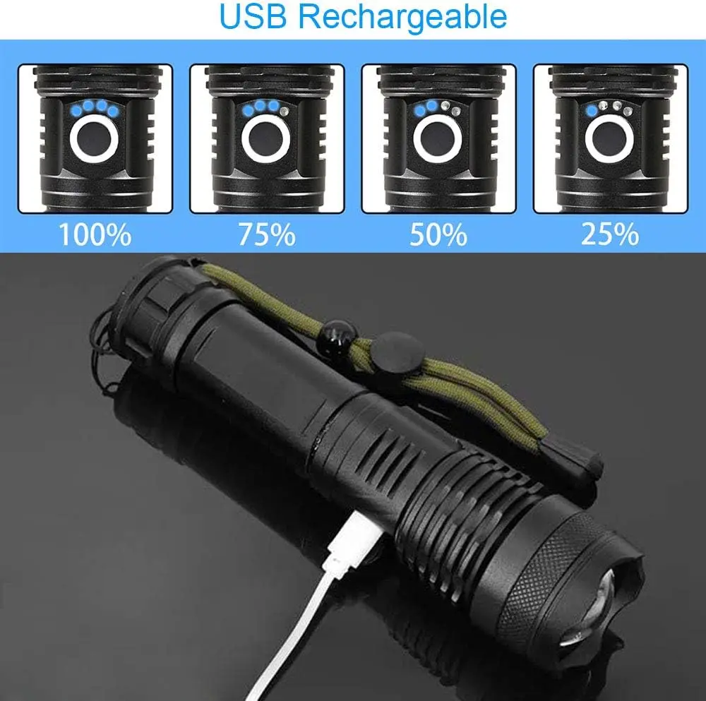 High Power LED Flashlight Rech – обзор и цена Outdoor Power For Camping