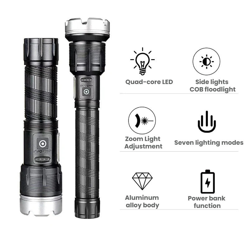 High-power LED Flashlight Tele – обзор и цена Outdoor Power For Camping