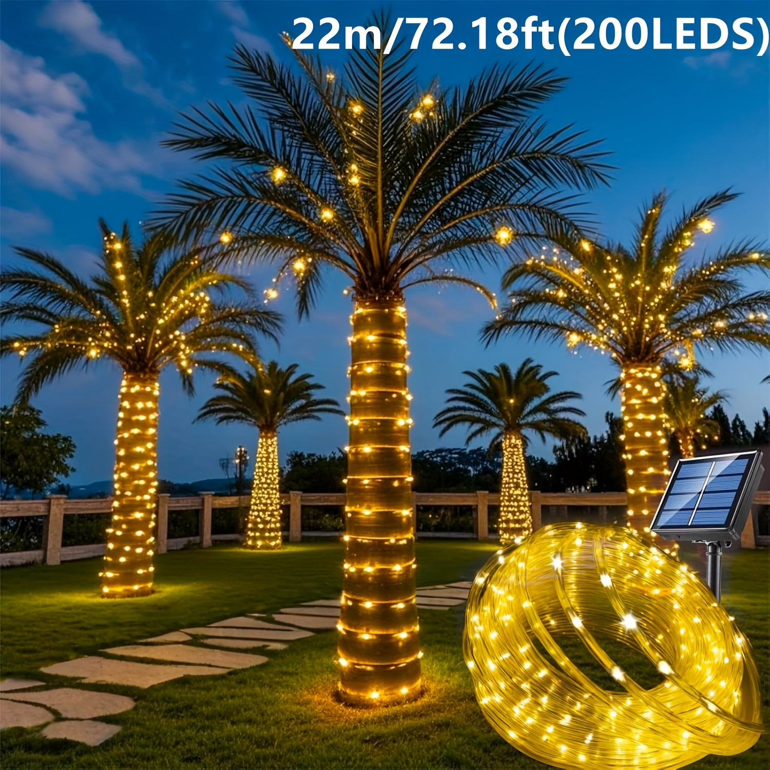 Solar Rope Light 8 Mode Waterp – обзор и цена Outdoor Solar Power Xmas Lights