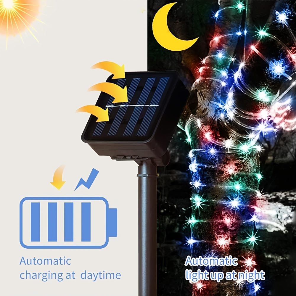 Solar Rope Light 8 Mode Waterp – обзор и цена Outdoor Solar Power Xmas Lights