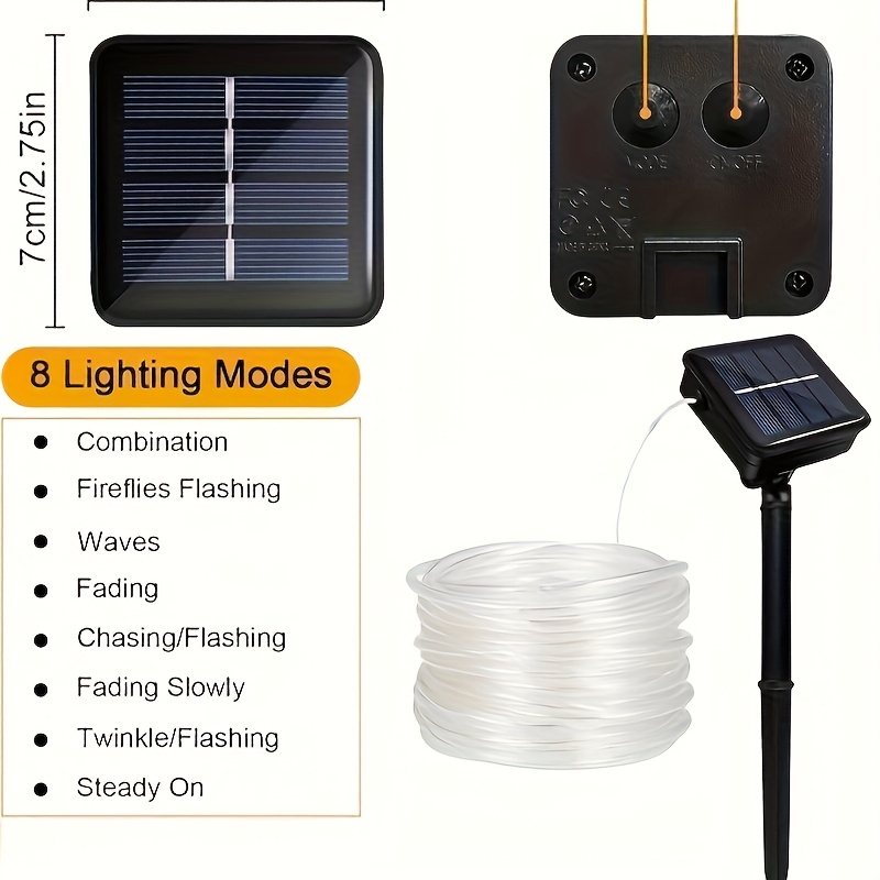 Solar Rope Light 8 Mode Waterp – обзор и цена Outdoor Solar Power Xmas Lights