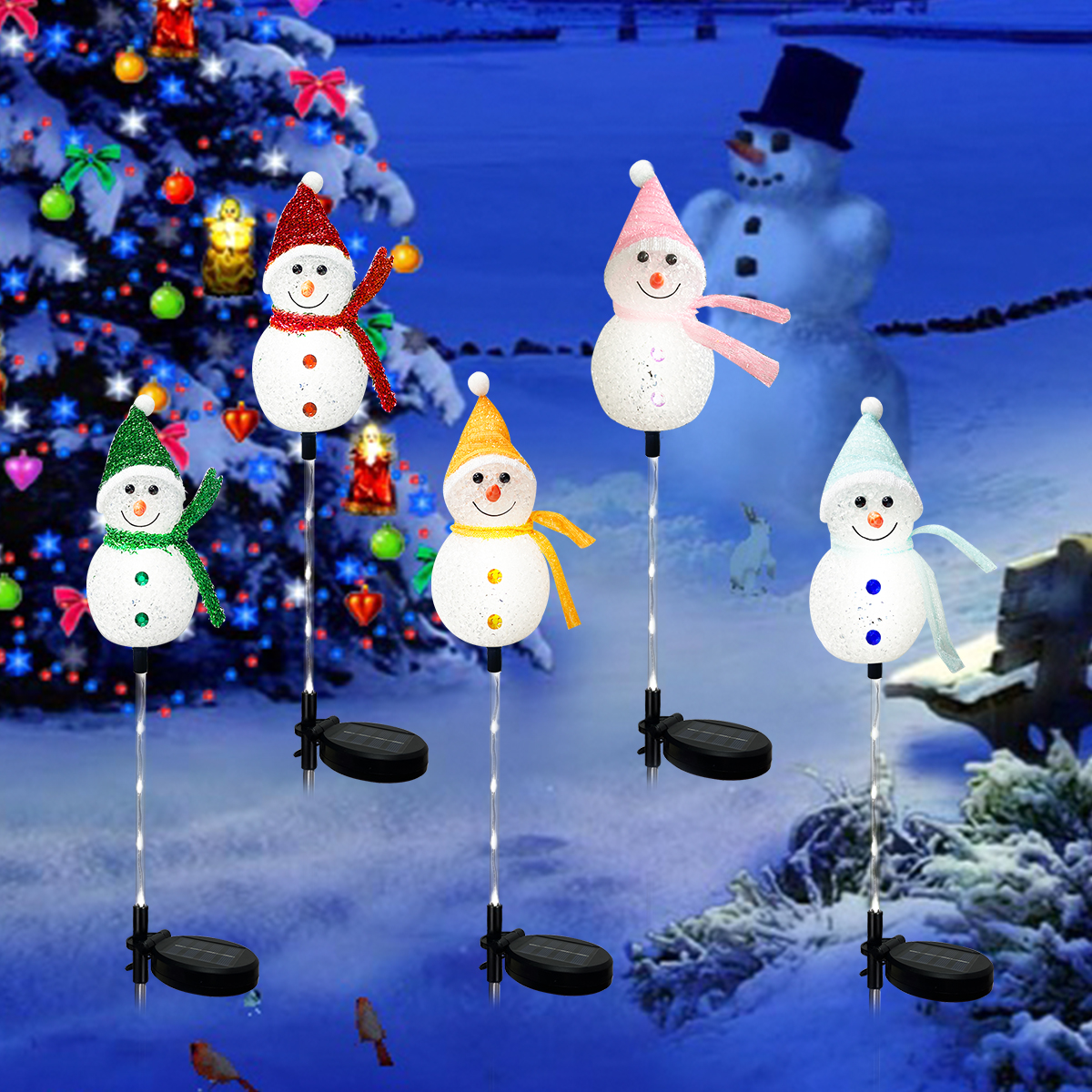 1PC Solar Powered Christmas Sn – обзор и цена Outdoor Solar Power Xmas Lights